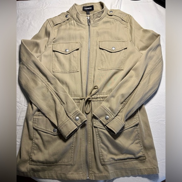 Expresss EXP Tan Military Jacket Size Small. - Picture 4 of 8
